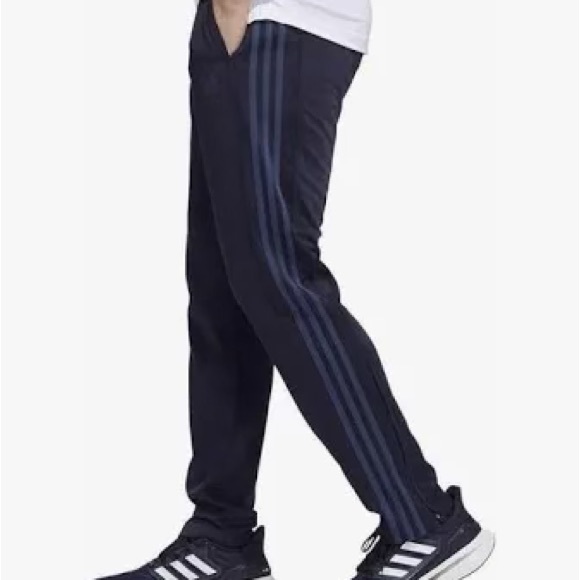 adidas Other - Adidas Trico Pants Men Ink/Navy Stripe Tapered Full Length Zip Primegreen. NWOT